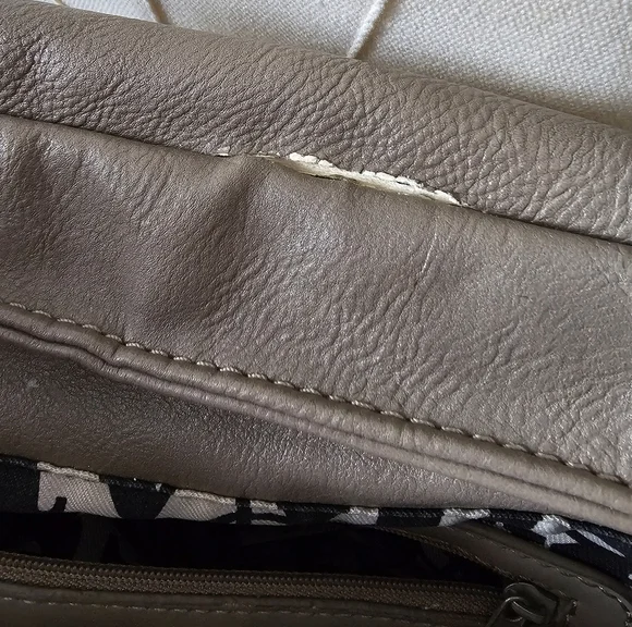 Miss Sixty Gray Leather Shoulder Bag 2000's y2k - Picture 4 of 11